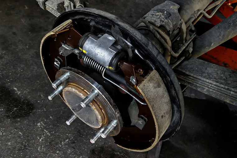 Worn Brake Parts should be replaced with new ones
